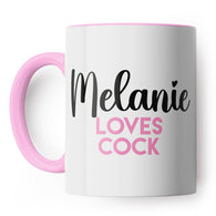 Loves Cock Personalised Mug